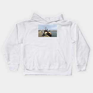 Seagulls after an easy meal Kids Hoodie